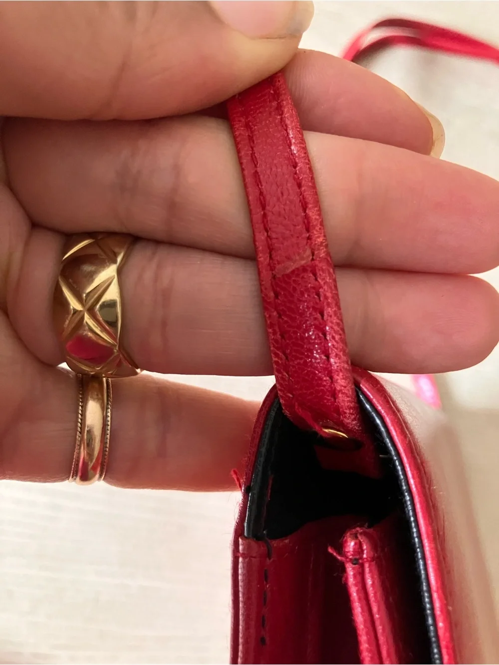 Nordstrom Red Leather Envelope Clutch with Removable Strap | Quiet Luxury